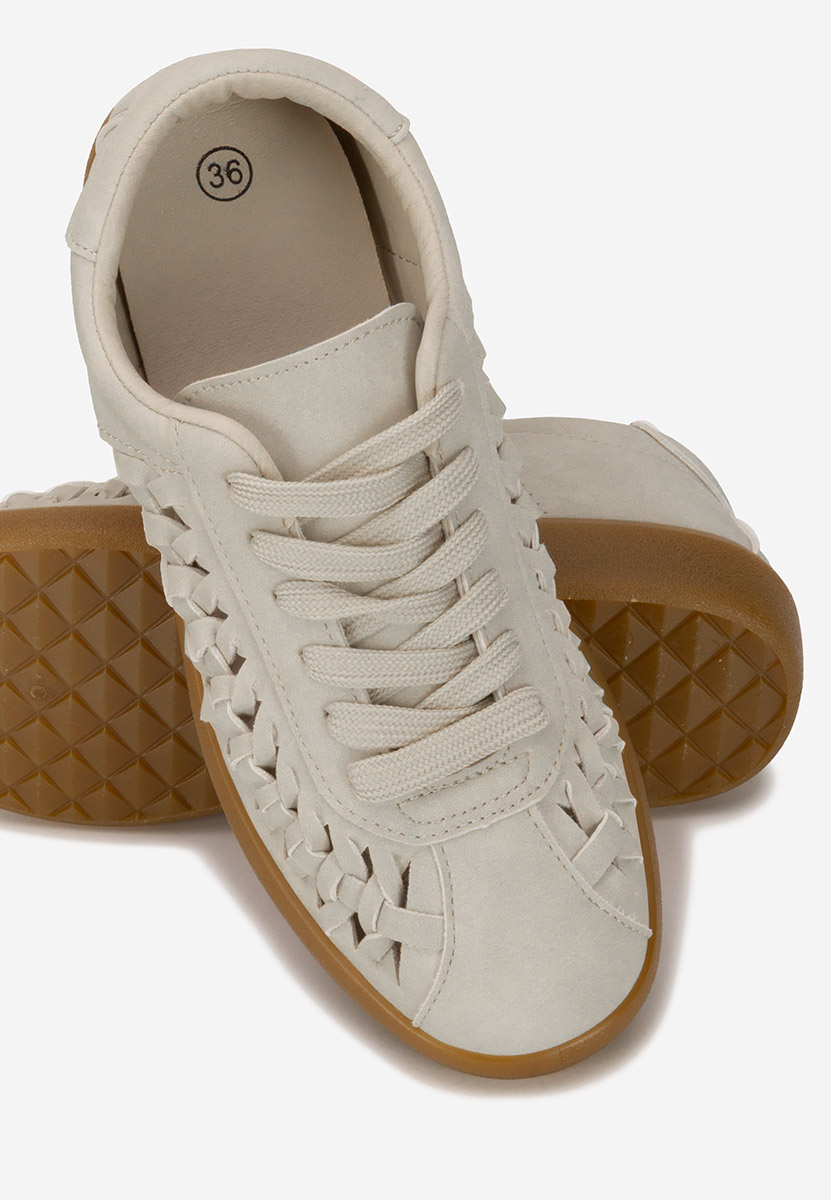 Beżowe sneakersy damskie Setiana
