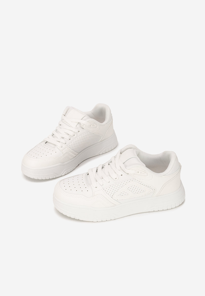 Białe sneakersy na platformie Damarya