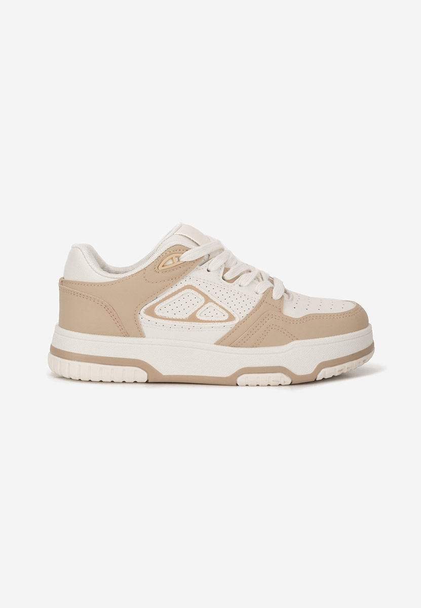 Khaki sneakersy na platformie Damarya