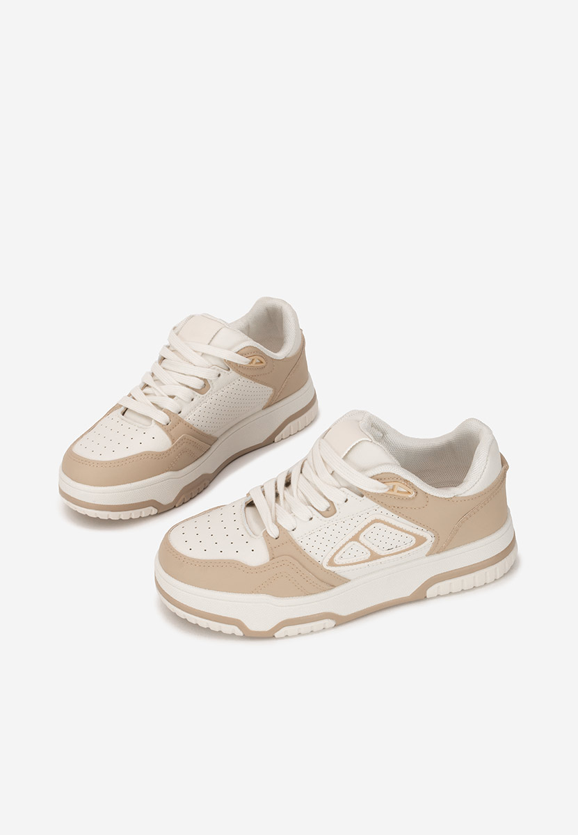 Khaki sneakersy na platformie Damarya