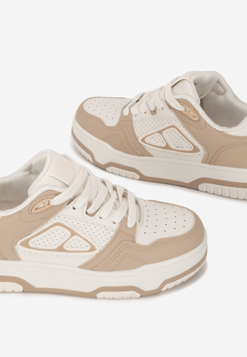 Khaki sneakersy na platformie Damarya