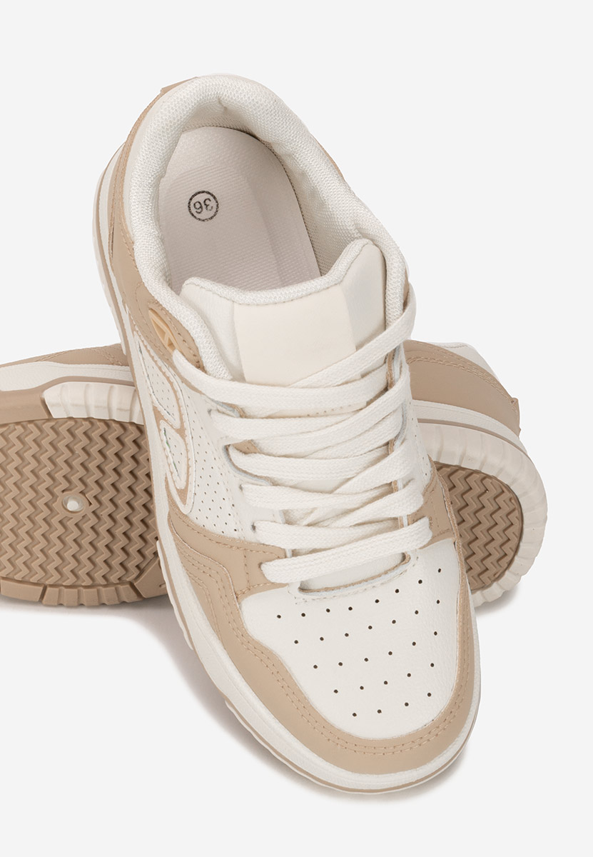 Khaki sneakersy na platformie Damarya