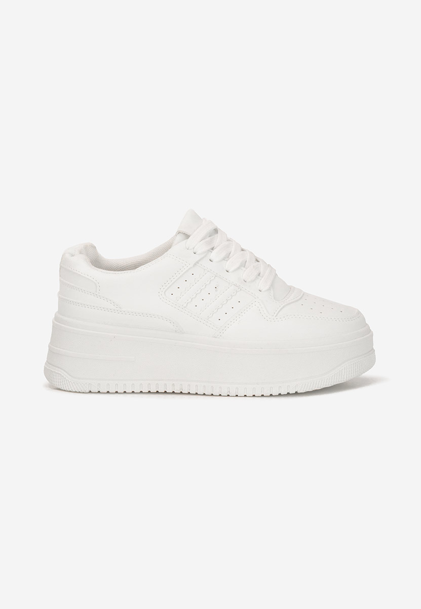Białe sneakersy na platformie Liorna