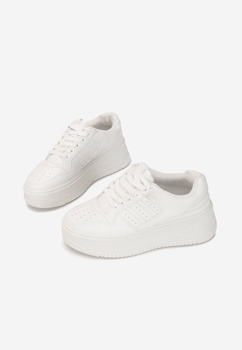 Białe sneakersy na platformie Liorna