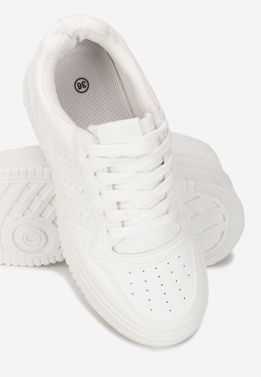 Białe sneakersy na platformie Liorna