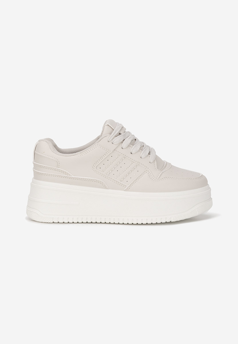 Beżowe sneakersy na platformie Liorna