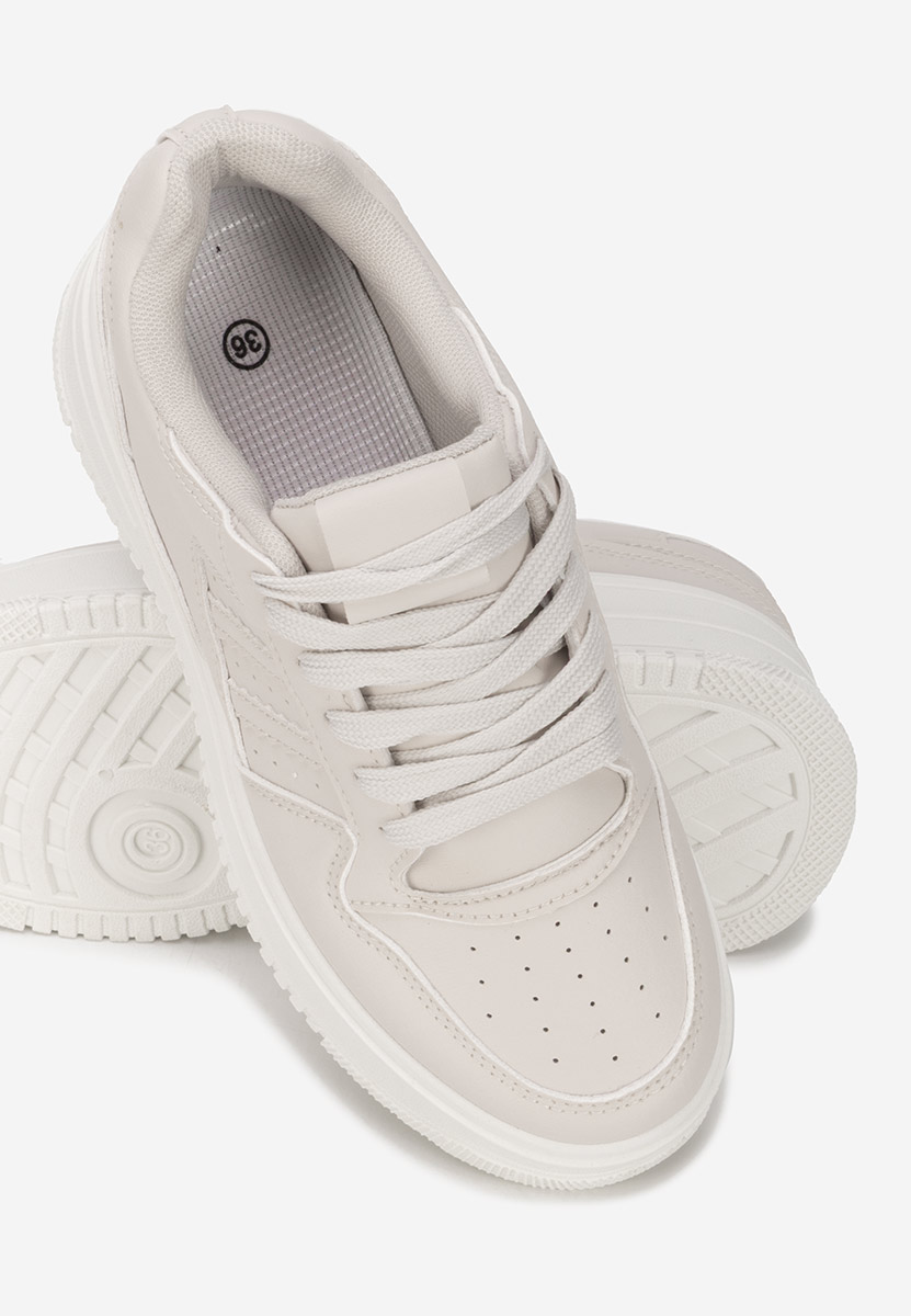 Beżowe sneakersy na platformie Liorna