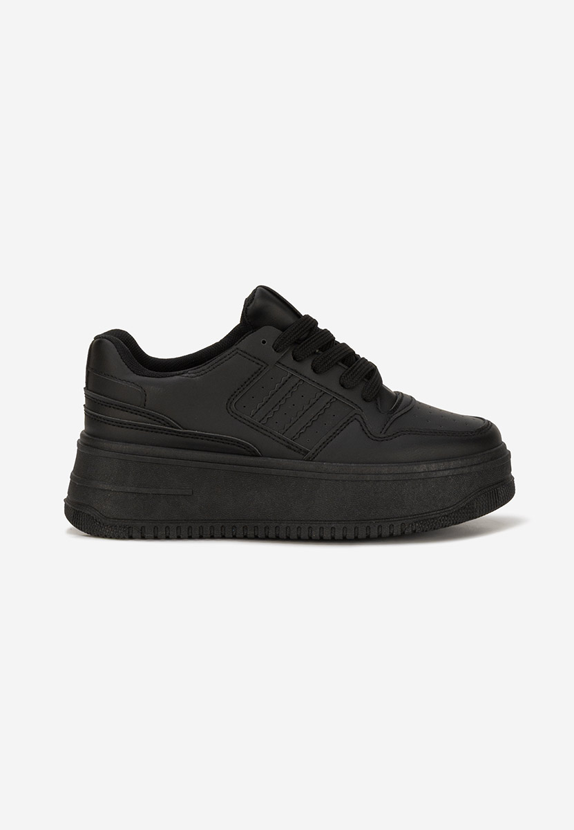Czarne sneakersy na platformie Liorna