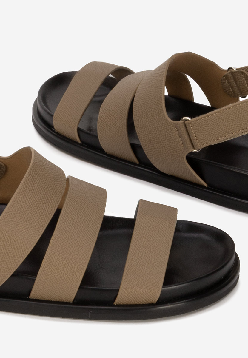 Khaki sandały damskie Carima