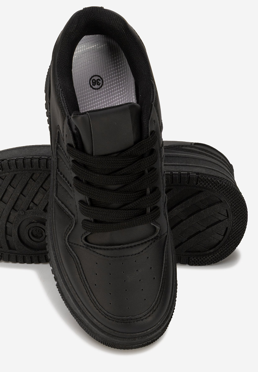 Czarne sneakersy na platformie Liorna