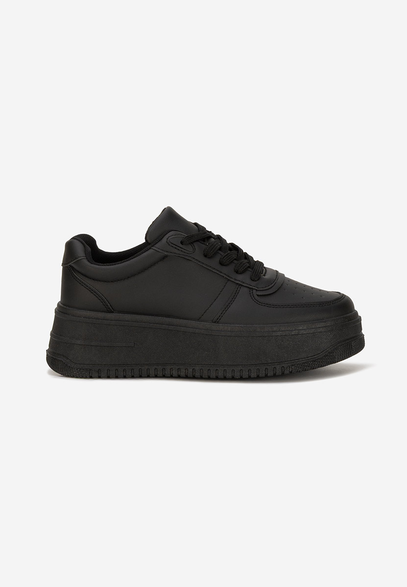 Czarne sneakersy na platformie Seminia