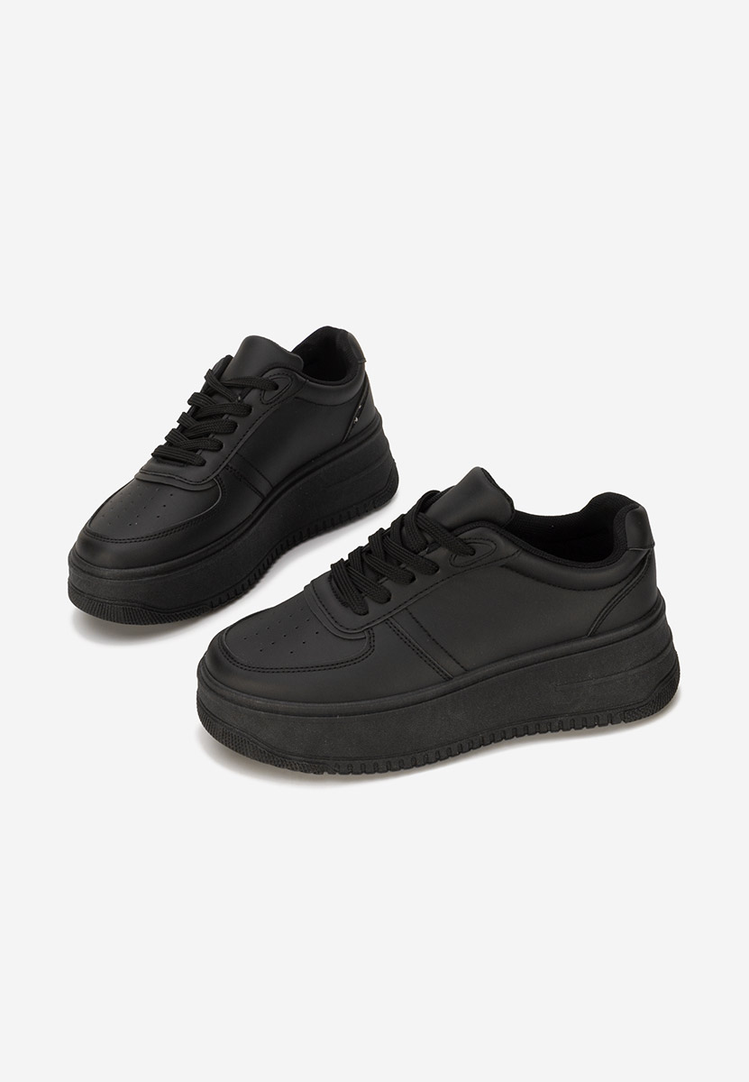Czarne sneakersy na platformie Seminia