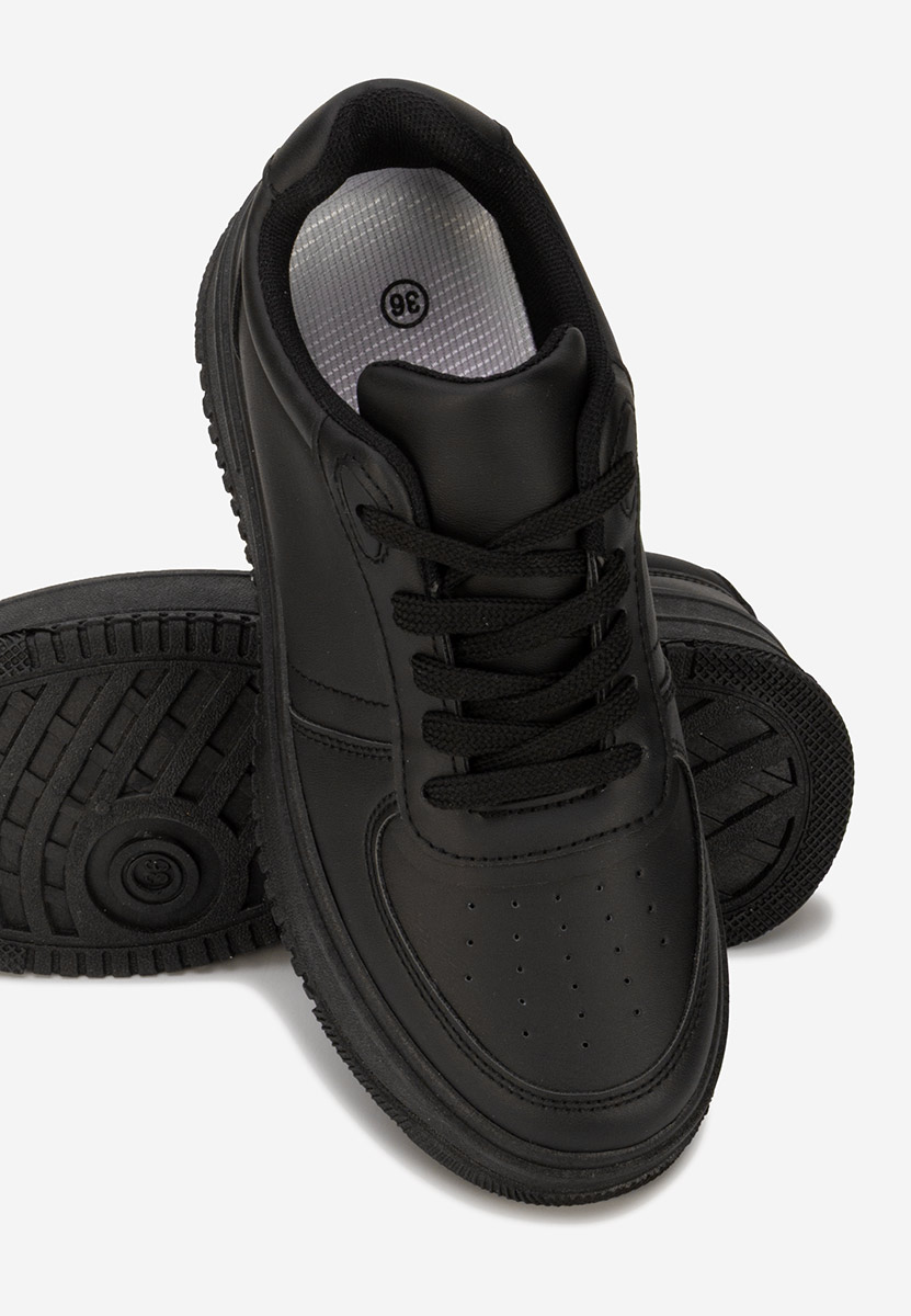 Czarne sneakersy na platformie Seminia