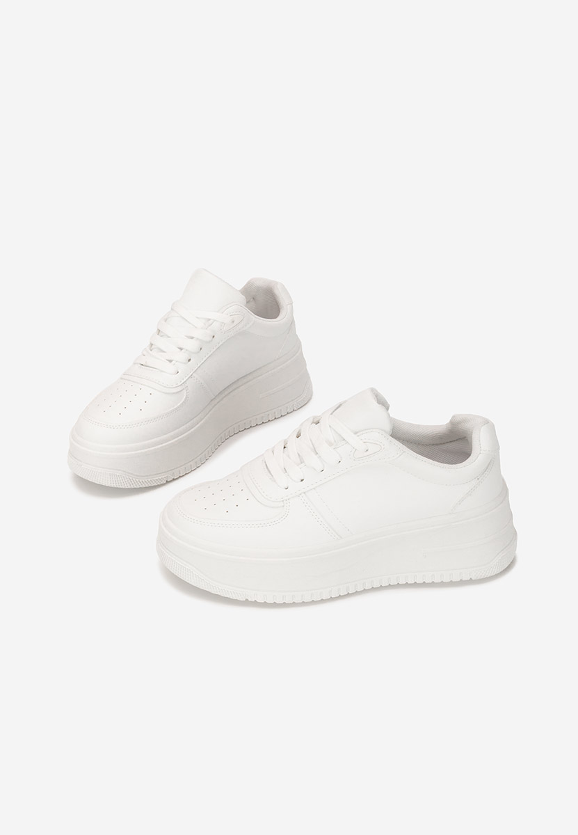 Białe sneakersy na platformie Seminia