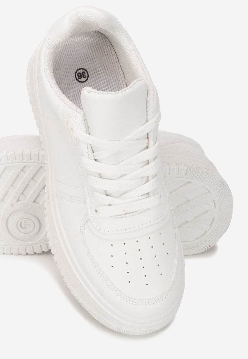 Białe sneakersy na platformie Seminia