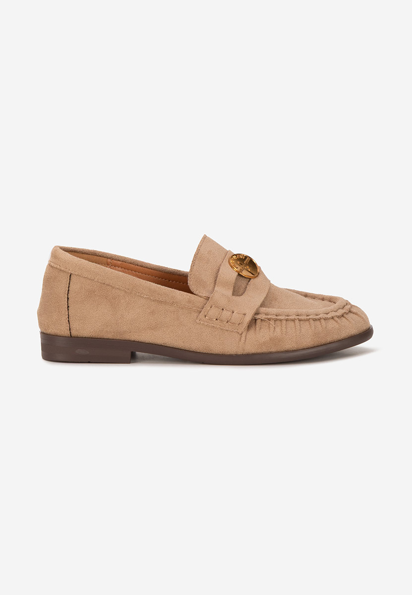 Khaki mokasyny zamszowe damskie Henaria