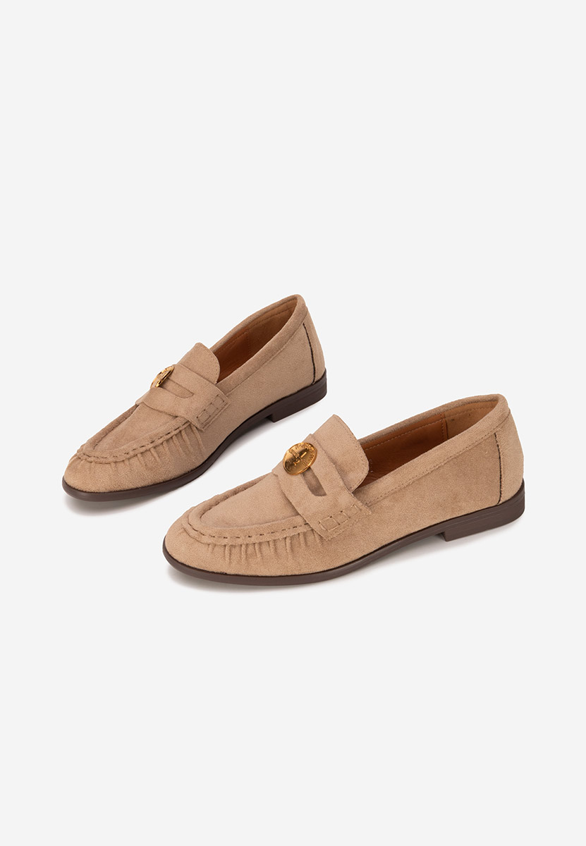 Khaki mokasyny zamszowe damskie Henaria