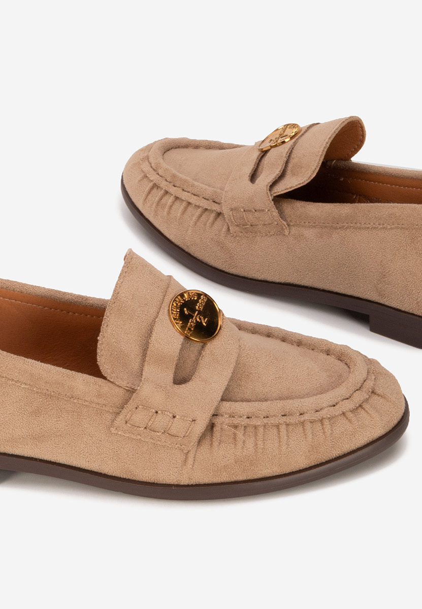 Khaki mokasyny zamszowe damskie Henaria