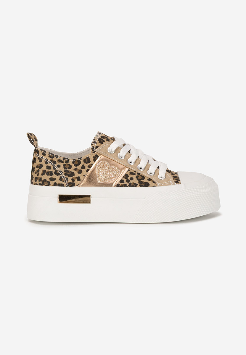 Panterkowe sneakersy na platformie Anasty