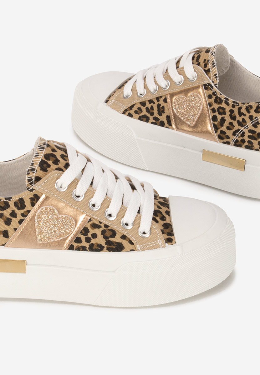Panterkowe sneakersy na platformie Anasty
