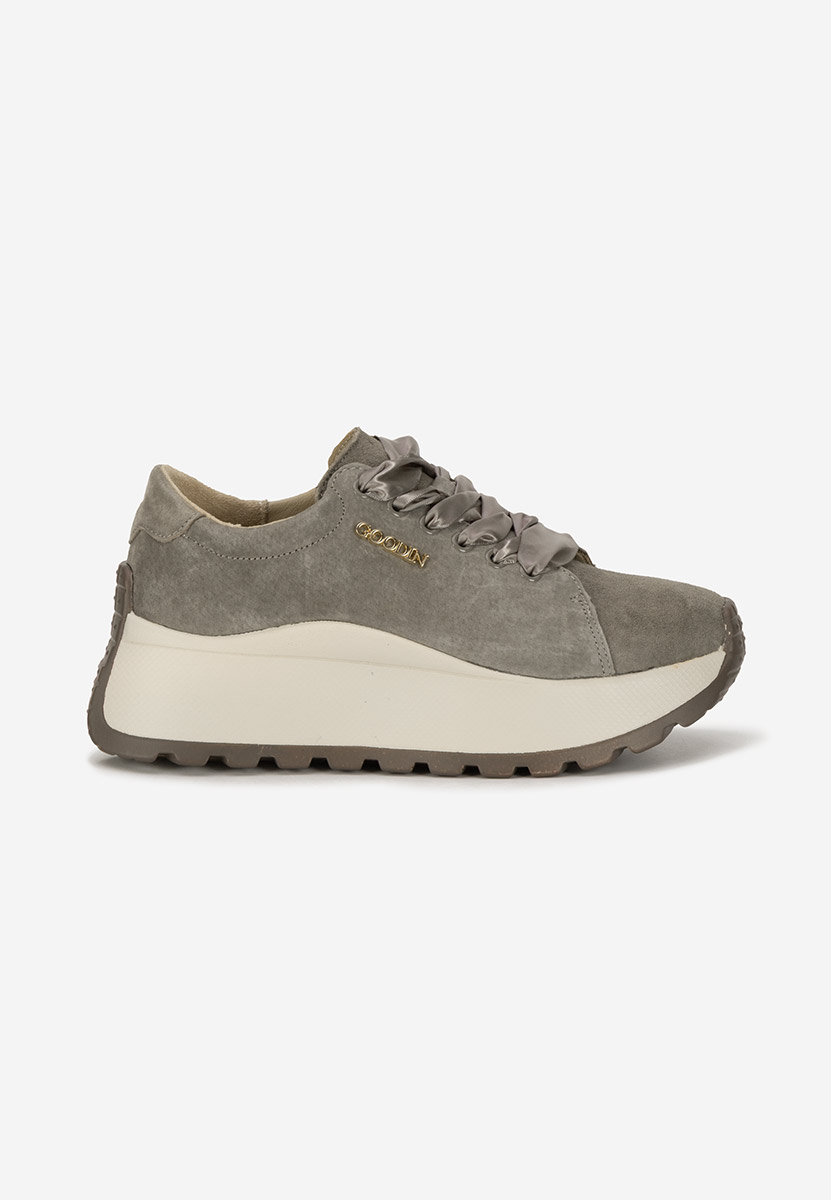 Khaki sneakersy damskie Gonelia