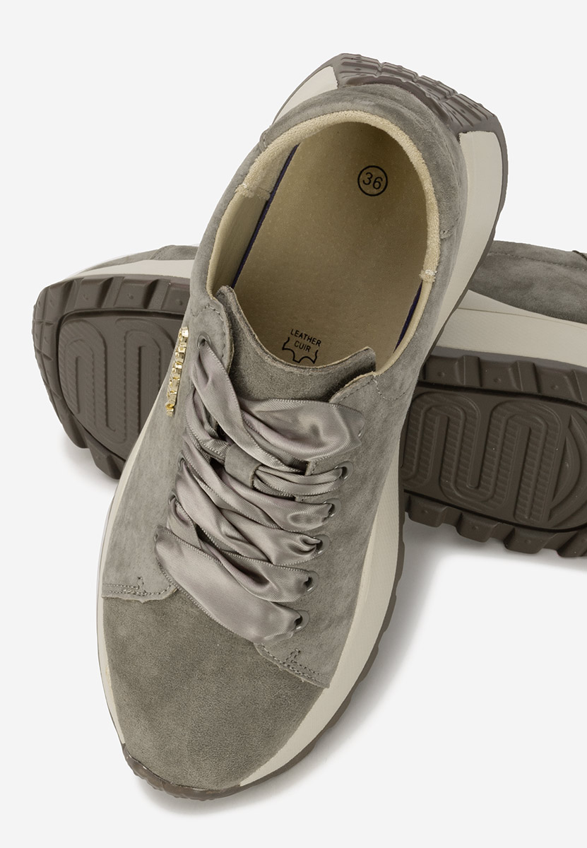 Khaki sneakersy damskie Gonelia