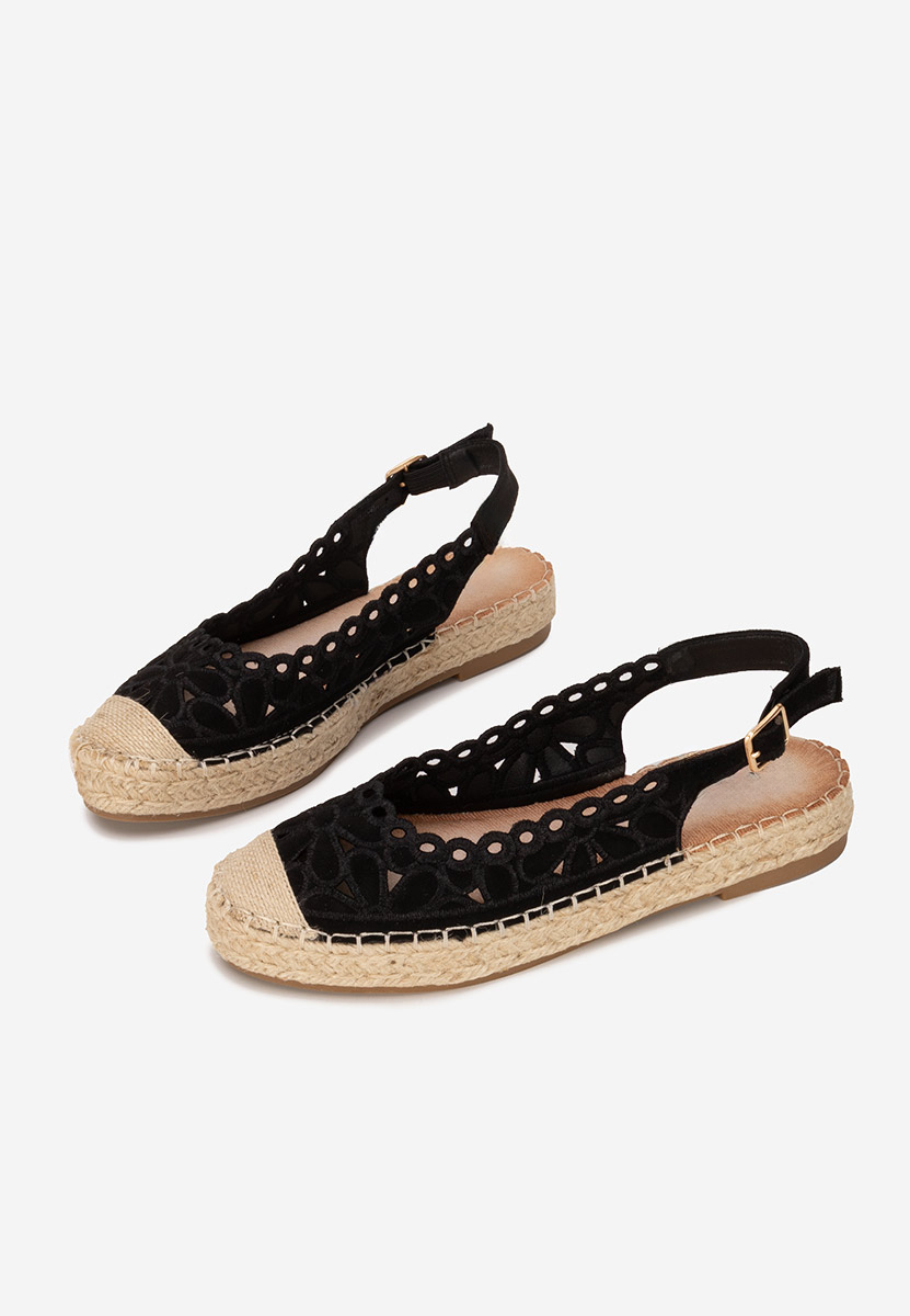 Czarne espadryle damskie Latoria