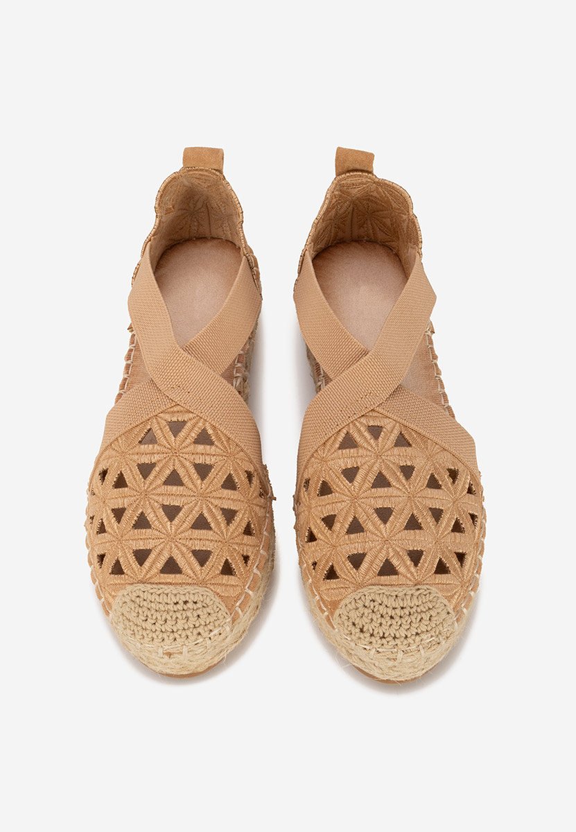 Camelowe espadryle damskie Feliania