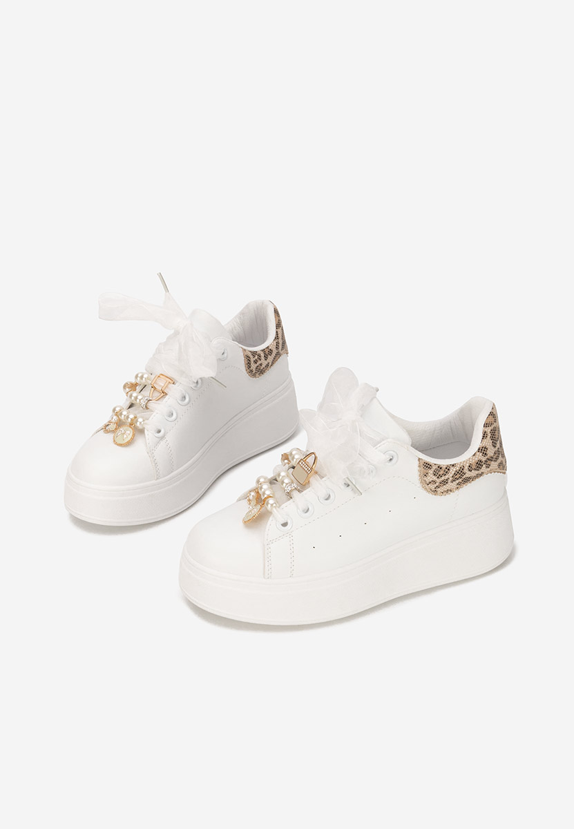 Białe sneakersy na platformie Cellia V3