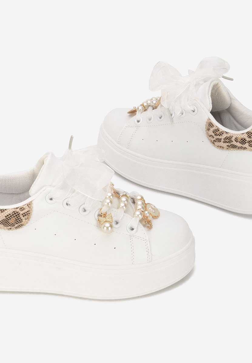 Białe sneakersy na platformie Cellia V3