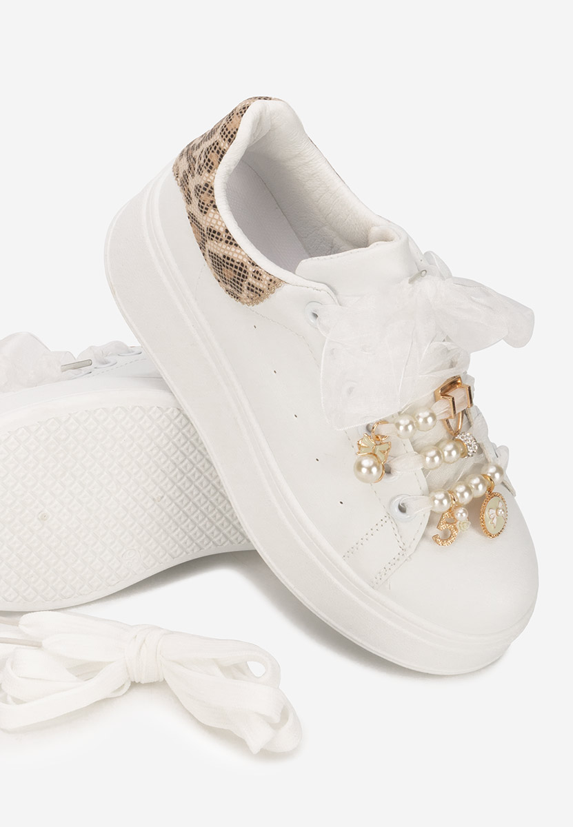 Białe sneakersy na platformie Cellia V3