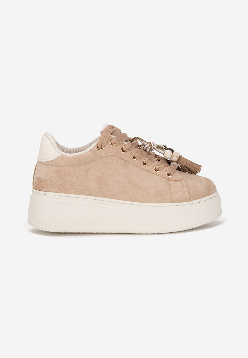 Khaki sneakersy na platformie Zoira