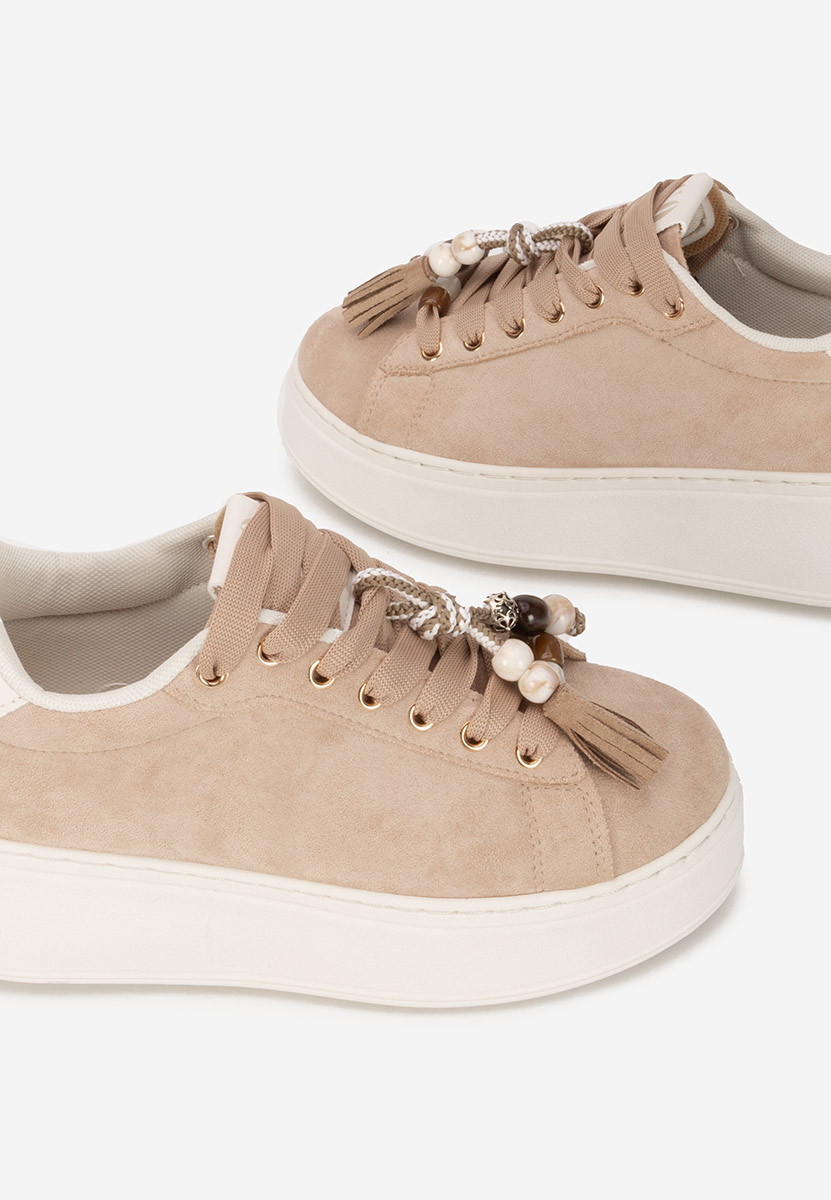 Khaki sneakersy na platformie Zoira