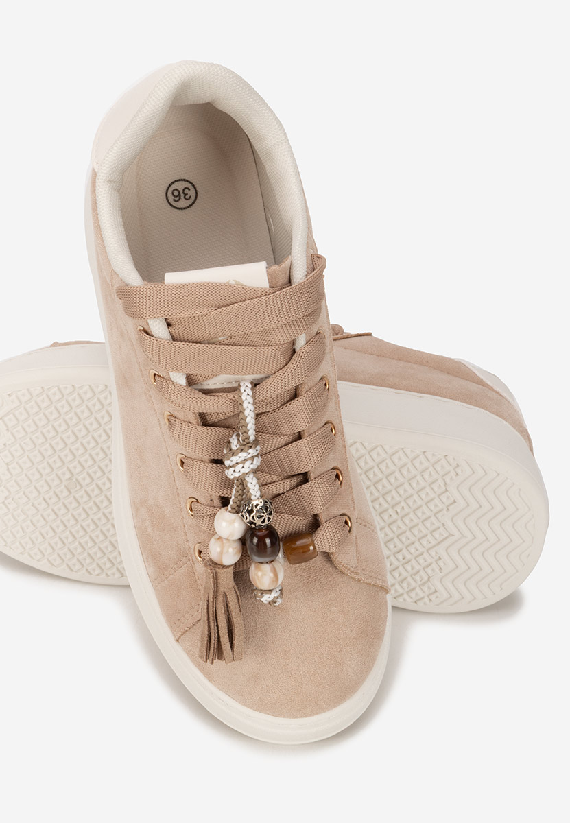 Khaki sneakersy na platformie Zoira