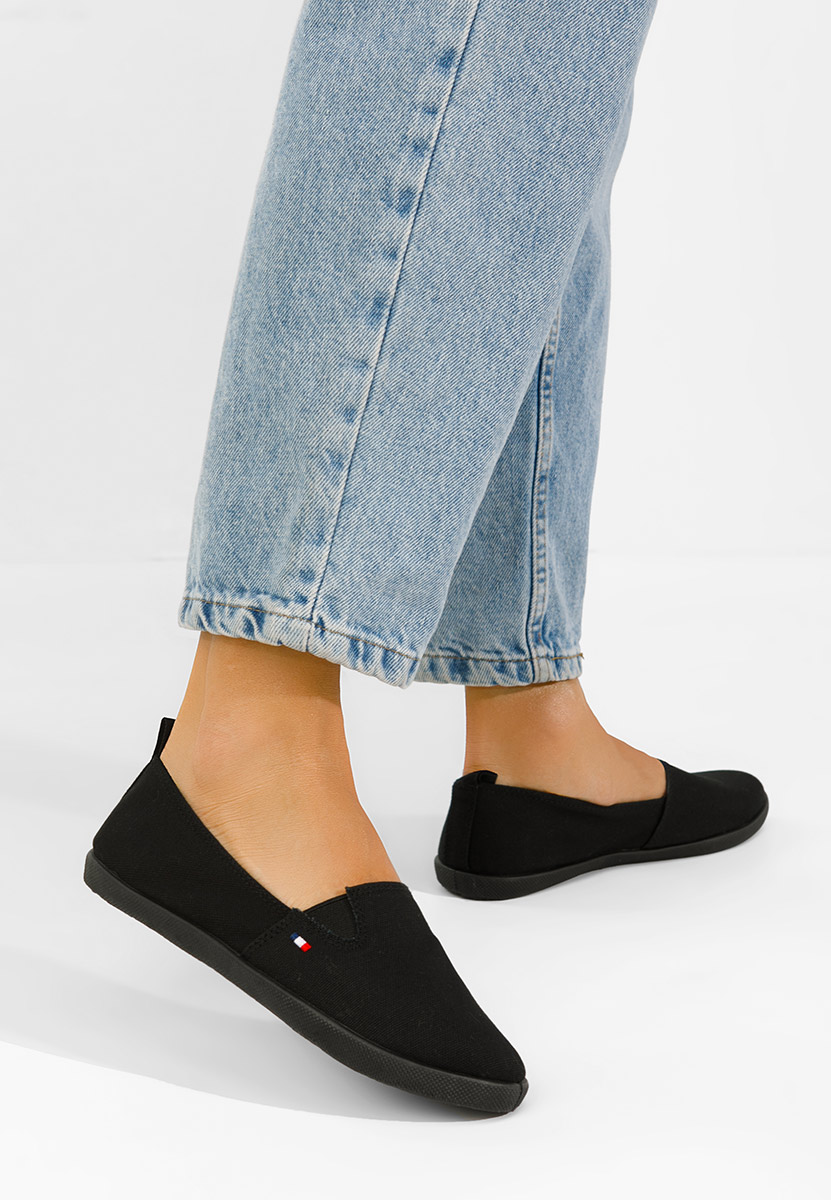 Czarne espadryle damskie Jeanyne V3