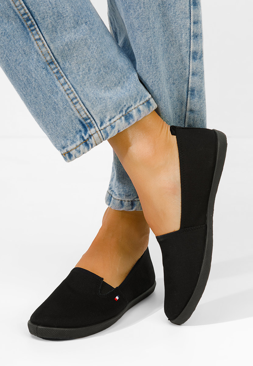 Czarne espadryle damskie Jeanyne V3
