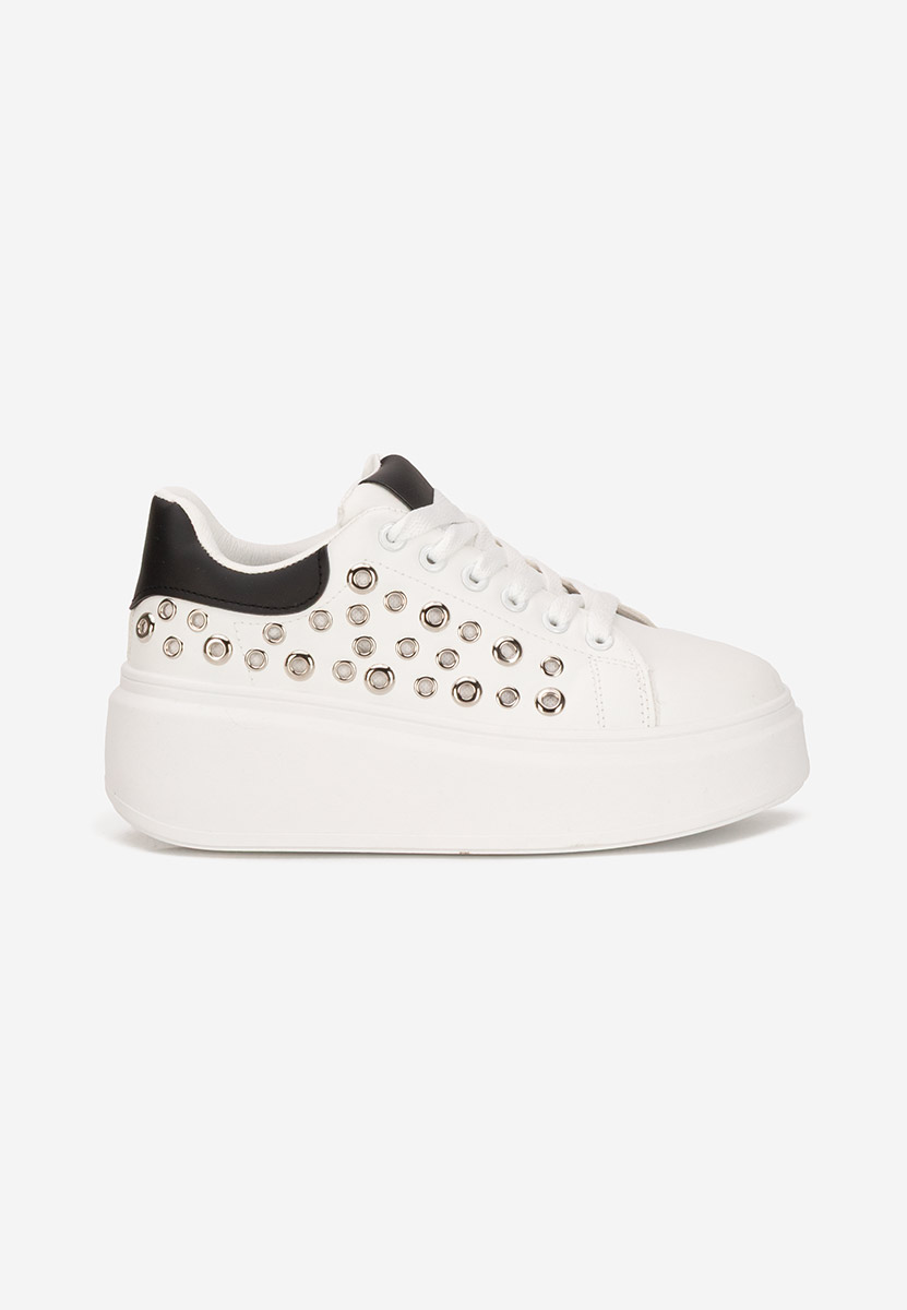 Białe sneakersy na platformie Anaya V3