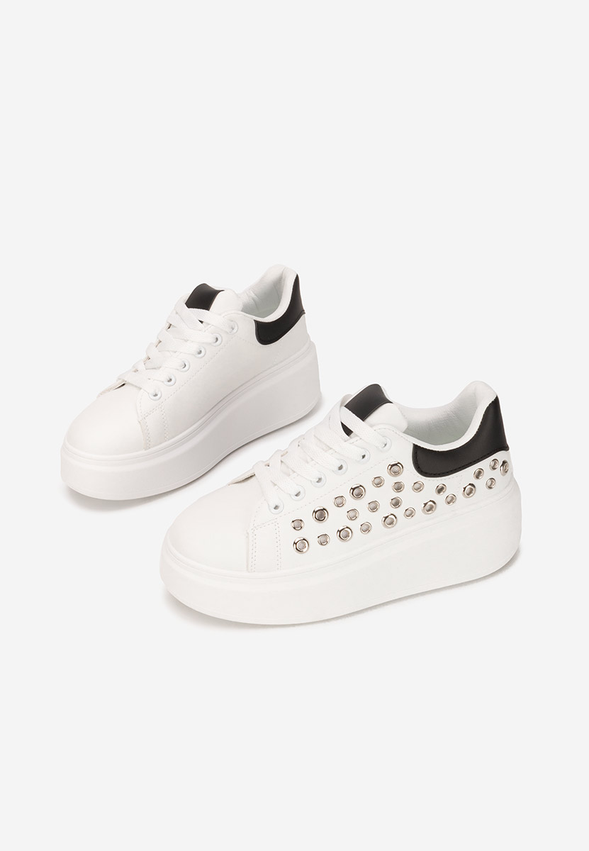 Białe sneakersy na platformie Anaya V3