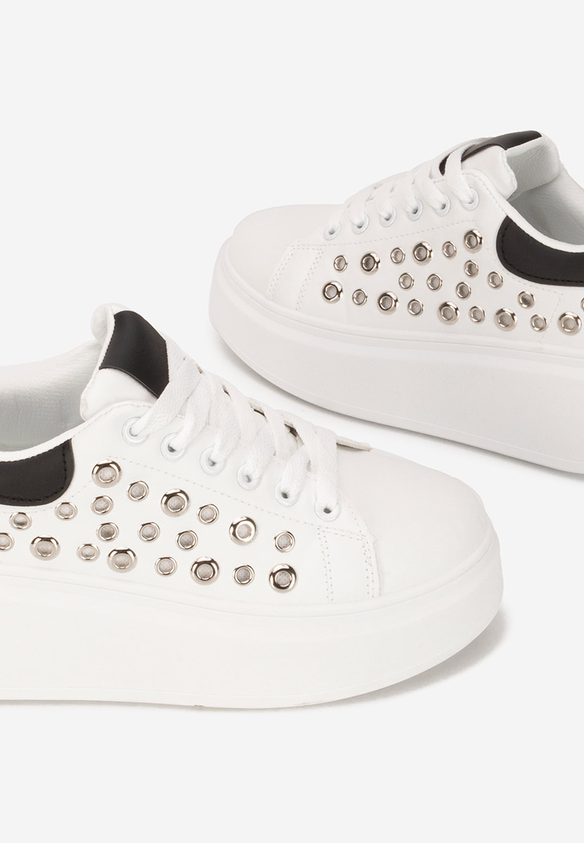 Białe sneakersy na platformie Anaya V3