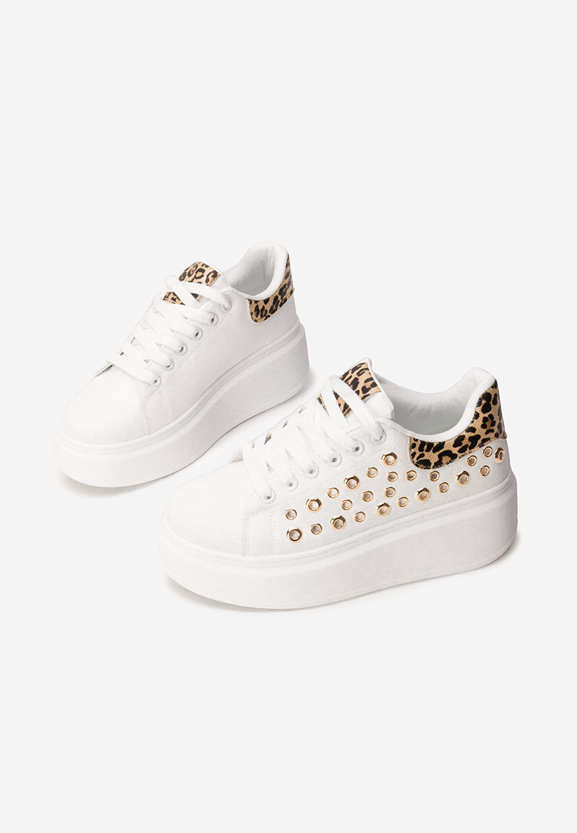 Białe sneakersy na platformie Anaya V6