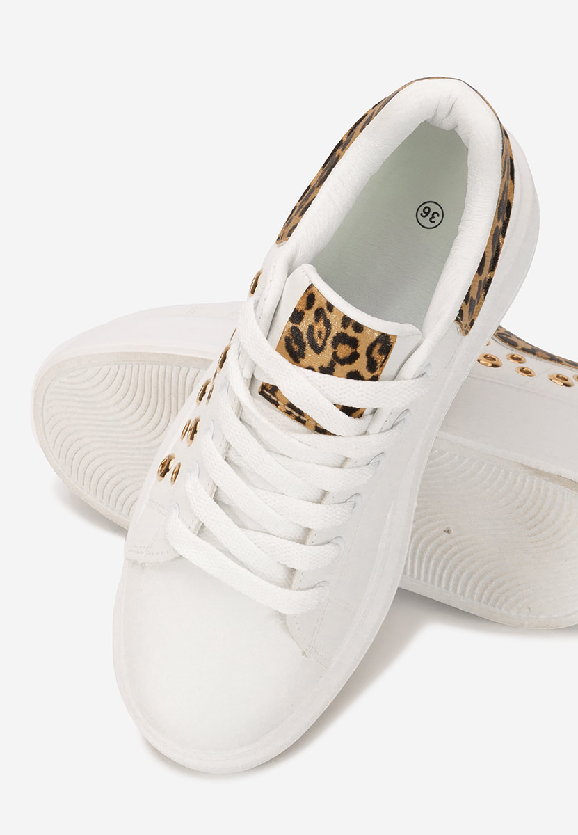 Białe sneakersy na platformie Anaya V6
