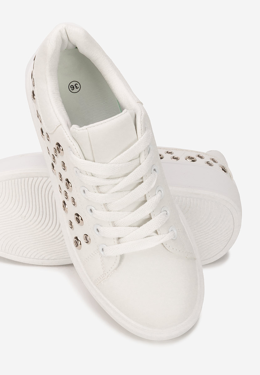 Białe sneakersy na platformie Anaya