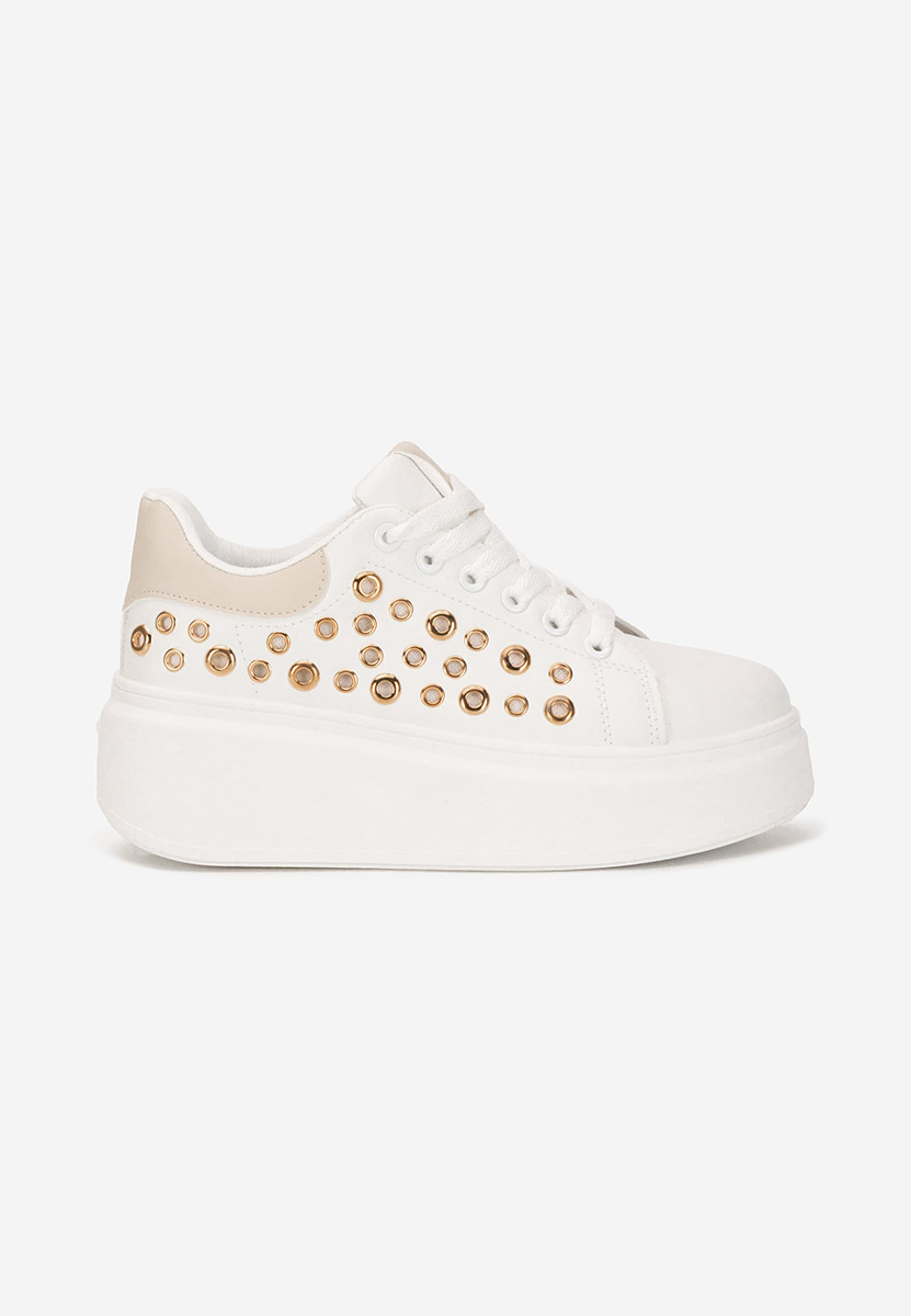 Białe sneakersy na platformie Anaya V5