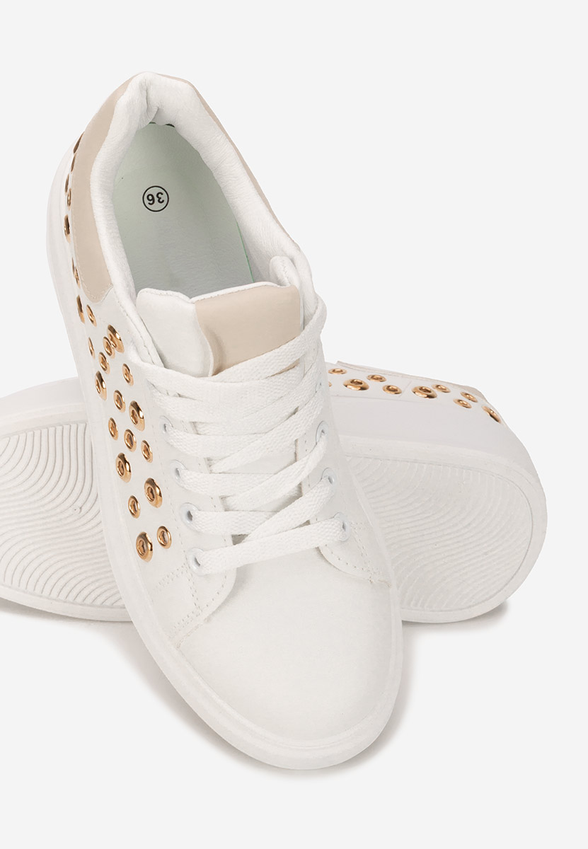 Białe sneakersy na platformie Anaya V5