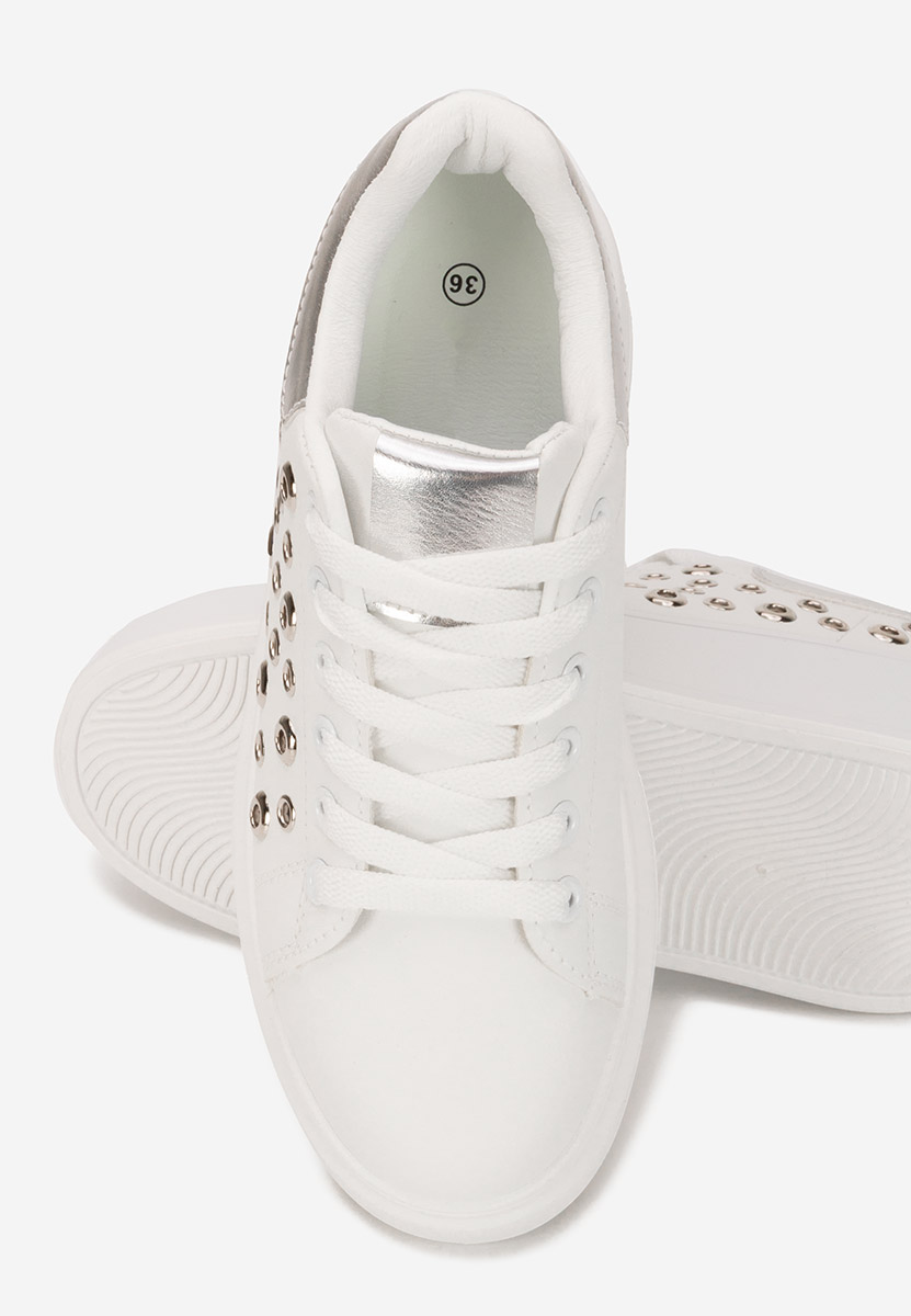 Białe sneakersy na platformie Anaya V4