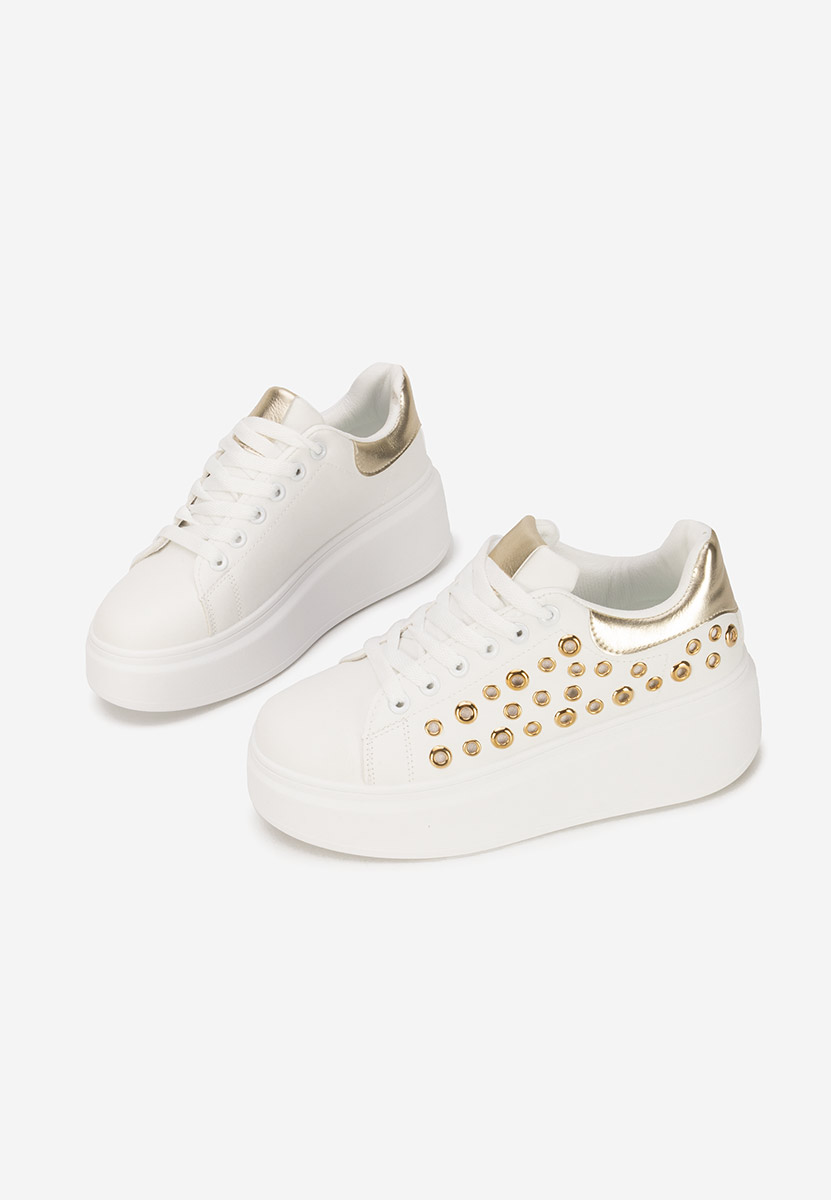 Białe sneakersy na platformie Anaya V2