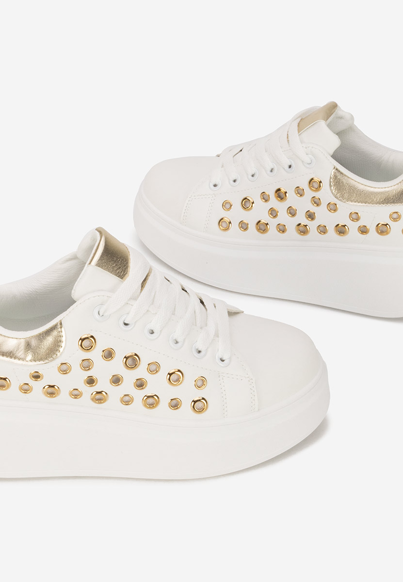 Białe sneakersy na platformie Anaya V2