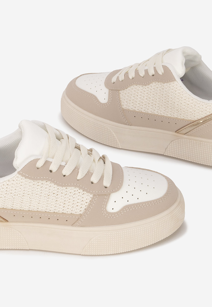 Beżowe sneakersy damskie Merlyna