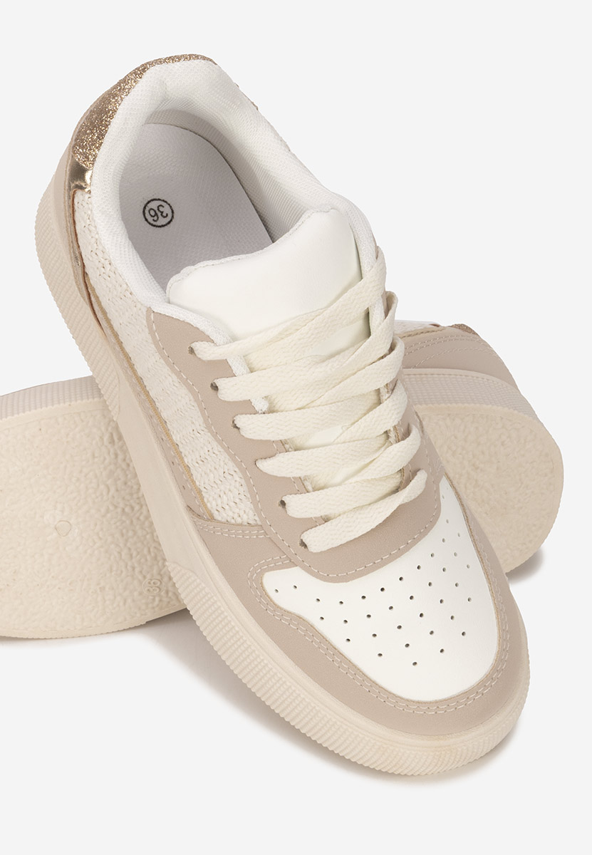 Beżowe sneakersy damskie Merlyna