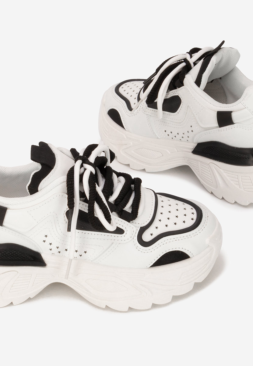 Białe sneakersy na koturnie Dorathy V2